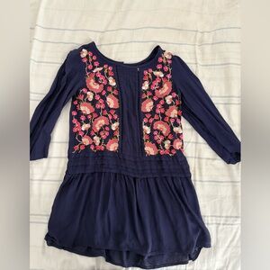 Floreat Navy top with Pink and Orange Floral Design